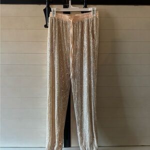 Main Strip Glittering Gold Joggers